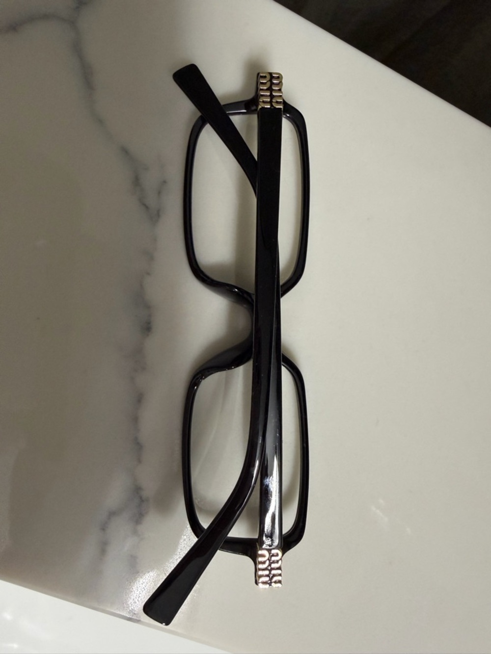 Black Rectangular Reading Glasses miu miu